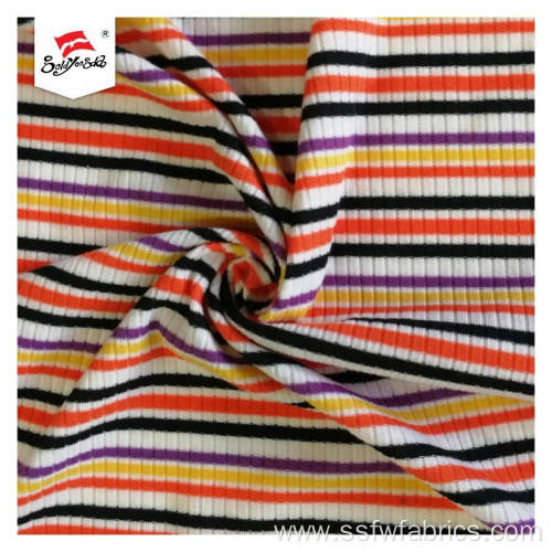 Rib Knit Fabric With Good Extensibility Curling Edge